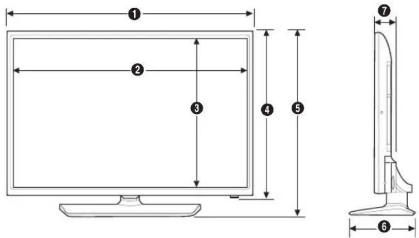 SAMSUNG HG50NE478SF - Front view / Side view - 8