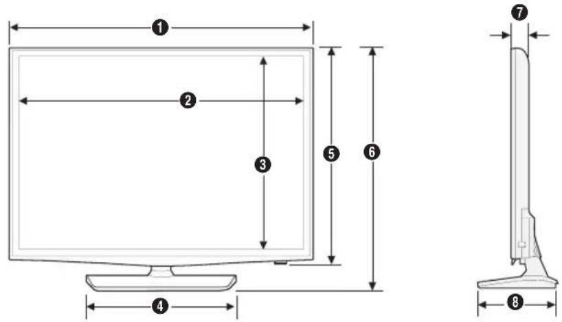 SAMSUNG HG50NE478SF - Front view / Side view - 6