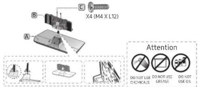 X4 (M4 X L12) Attention DO NOT USE CHEMICALS DO NOT USE GREASE DO NOT USE OIL