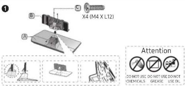 X4 (M4 X L12) Attention DO NOT USE DO NOT USE DO NOT CHEMICALS GREASE USE OIL