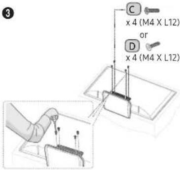 3 C x 4 (M4 X L12) or D x 4 (M4 X L12)