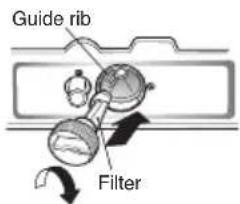 Guide rib Filter