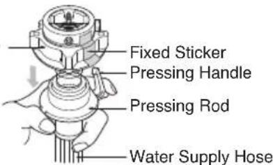 Fixed Sticker Pressing Handle Pressing Rod Water Supply Hose