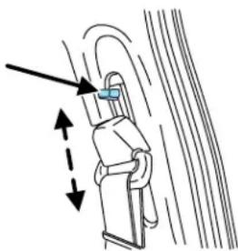 Mercury Sable (2003) - Front safety belt height adjustment - 1