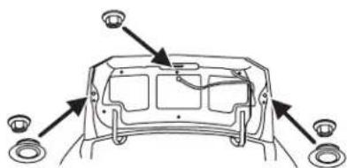 Mercury Sable (2003) - Replacing high-mount brakelamp bulbs — Decklid spoiler - 1