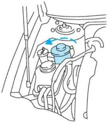 Mercury Sable (2002) - CHECKING AND ADDING POWER STEERING FLUID - 1