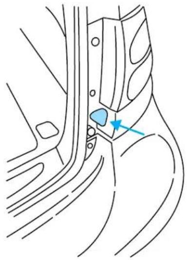 Mercury Sable (2002) - Checking and adding washer fluid for the liftgate (if equipped) - 1