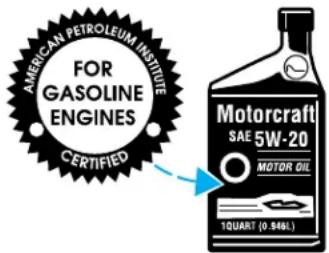 AMERICAN PETROLEUM INSTITUTE FOR GASOLINE ENGINES CERTIFIED Motorcraft SAE 5W-20 MOTOR OIL 1QUART (0.946L)