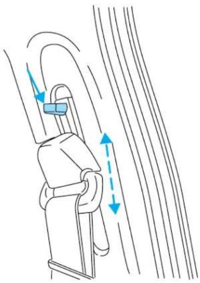 Mercury Sable (2002) - Front safety belt height adjustment - 1