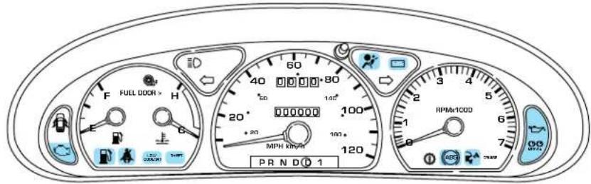 FULL DOOR E 20° MPH RPM/4 120 PR N D 1 RPM/MOD 80 140° 100 + 20 - 100 s 7 8 9 10 11 12 13 14 15 16 17 18 19 20 F H D