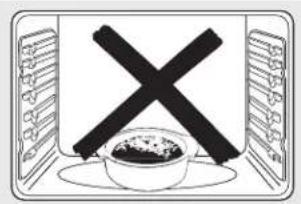 Diagram showing a crossed-out black cross symbol over a bowl of food, enclosed in a window with menu-like windows on both sides.