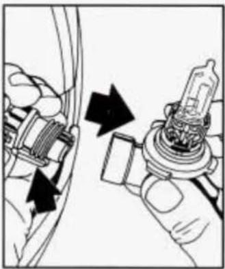 Illustration of hands holding a mechanical component with arrows indicating assembly or adjustment (no text or symbols present)