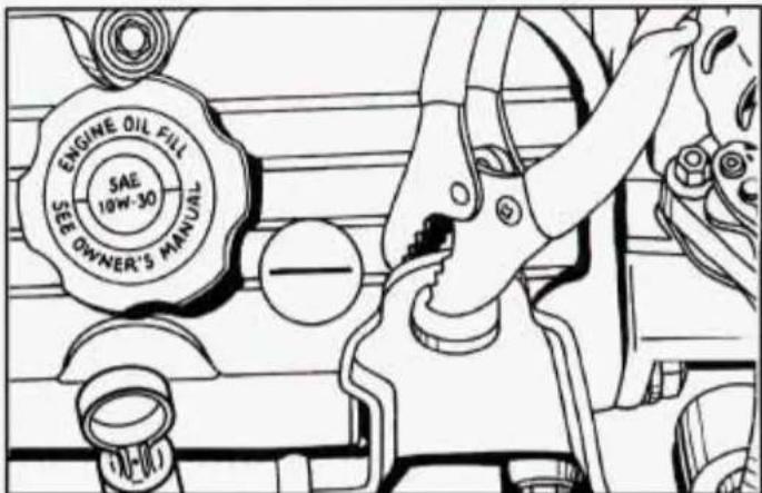 ENGINE OIL FILL SEE SAE 10W-30 OWNER'S MANUAL