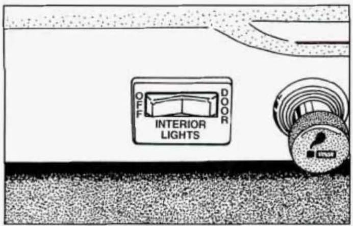 OFF DOOR INTERIOR LIGHTS