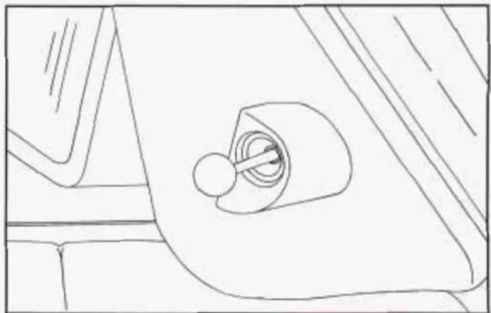 Line drawing of a mechanical component with a circular feature and internal shaft (no text or symbols)