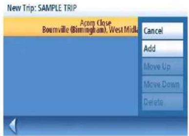 New Trip: SAMPLE TRIP Aom Close Bournville (Birmingham), West Midla Cancel Add Move Up Move Down Delete