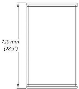 720 mm (28.3")