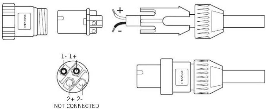 3FEKON 1-1+ 2+2- NOT CONNECTED