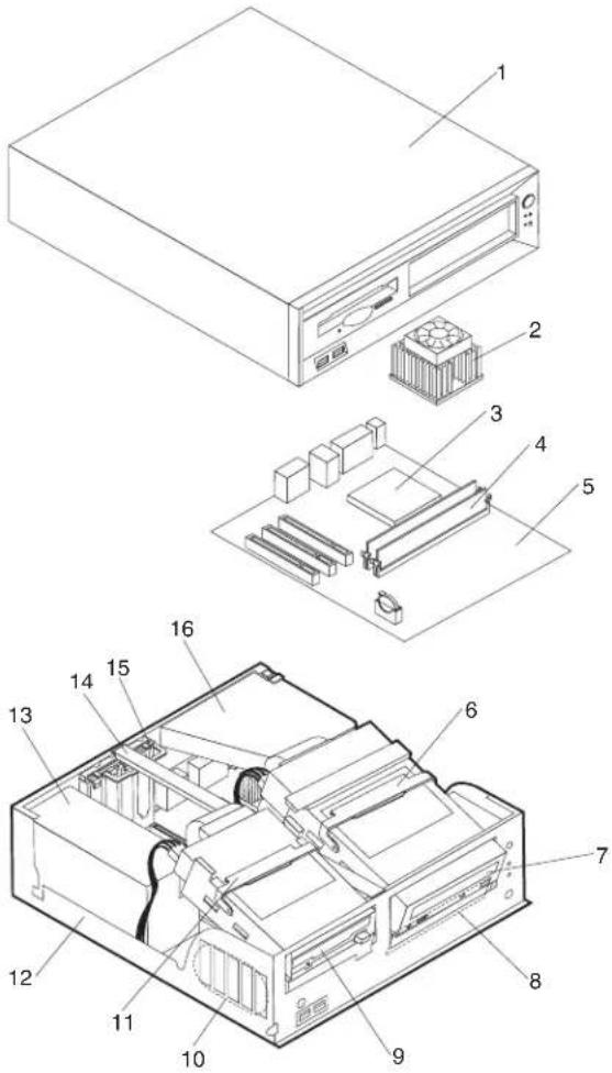 Technical diagram of a computer drive system with numbered components for identification