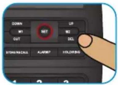 DOWN M1 SET UP M2 OUT DCL STOP/INS CALL ALAPM7 HOLDING