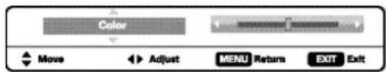 Color Move Adjust MENU Return EXIT Exit