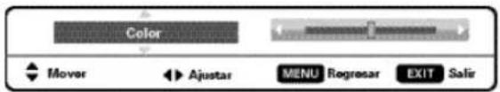 Color Mover Ajustar MENU Regresar EXIT Salir