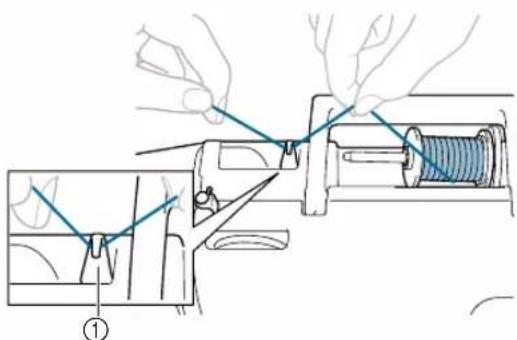Technical diagram showing mechanical assembly steps with labeled components and blue wire connection