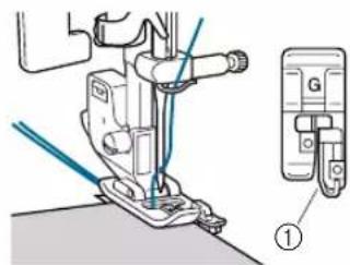BABY LOCK Grace BL40A - Sewing overcasting stitches using overcasting foot "G" - 1