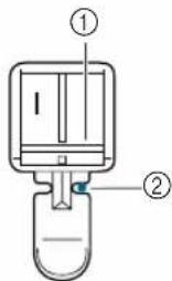 Diagram of a laboratory apparatus with labeled parts ① and ②, likely for a test or lab procedure.