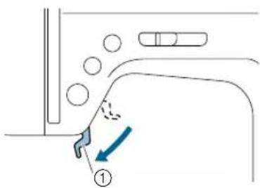 Diagram showing a mechanical or fluid system with labeled component ① and directional arrow