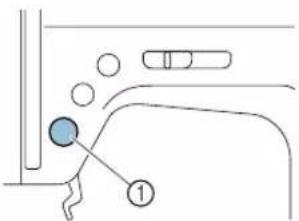 Diagram showing a mechanical or electrical component with labeled parts and a numbered annotation '1'