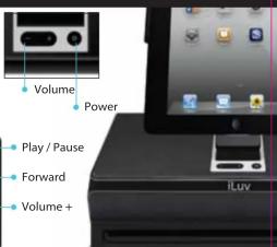 Volume Power Play / Pause Forward Volume + iLuv