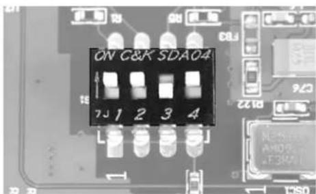 ON C&K SDA04 7J 1 2 3 4 [5] 5 5 5