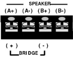 SPEAKER (A+) (A-) (B+) (B-) ( + ) (- ) BRIDGE