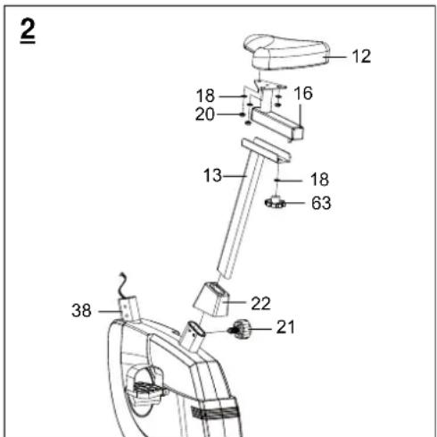 Life Gear Streamline Prime Magnetic Upright Bike PC 20670 - Adjusting the seat post: - 1