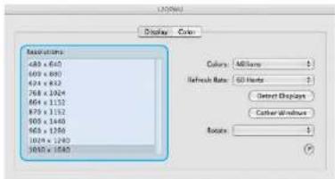 RISCONS Display Color Resolution: 480 x 640 600 x 690 624 x 832 768 x 1024 864 x 1152 870 x 1152 905 x 1440 965 x 1560 1020 x 1240 1060 x 1560 Colors: AB Series Refresh Rate: SD Hertz Detect Displays Cather Windows Rotate: 0
