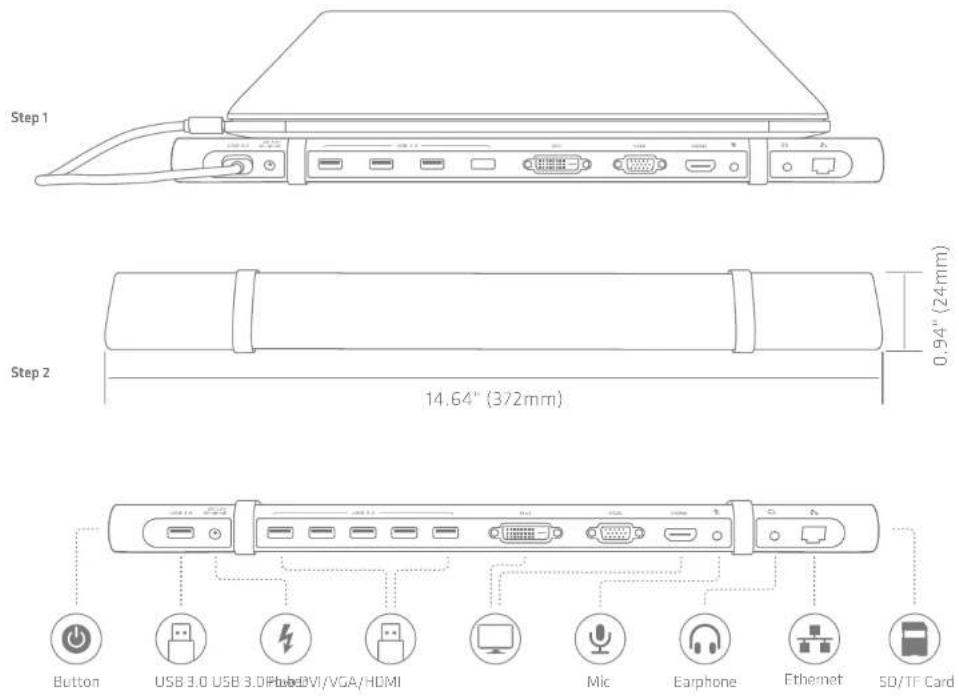 CLUB3D CSV-3242HDA - ULTRA SMART DOCKING STATION - 3