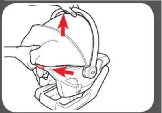 GRACO FastAction Fold Travel System - 2-B Cómo sacar el asiento de automóvil de la base - 1