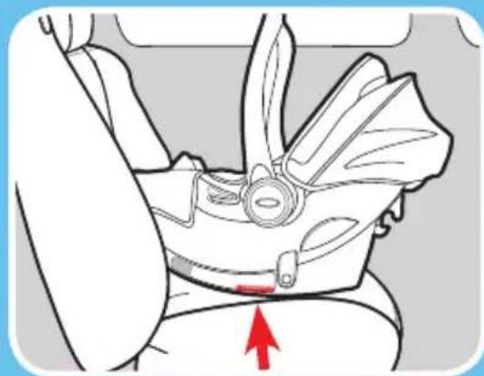 GRACO FastAction Fold Travel System - 3-D Instalación sin la base orientada hacia atrás con el cinturón de seguridad del vehículo - 1