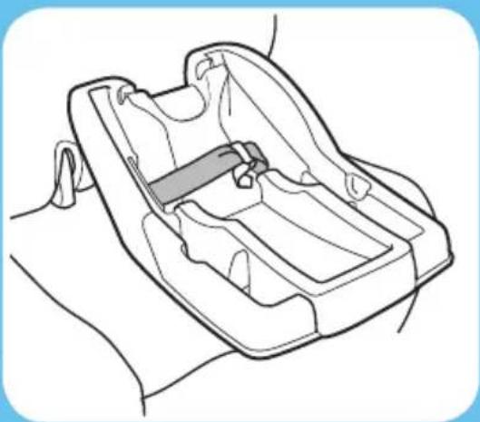 GRACO FastAction Fold Travel System - 3-C Instalación con la base orientada hacia atrás con el cinturón de seguridad del vehículo - 2