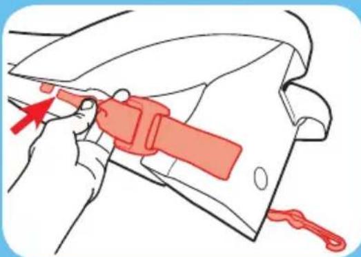 GRACO FastAction Fold Travel System - 3-B Instalación con la base orientada hacia atrás con la correa del LATCH - 1