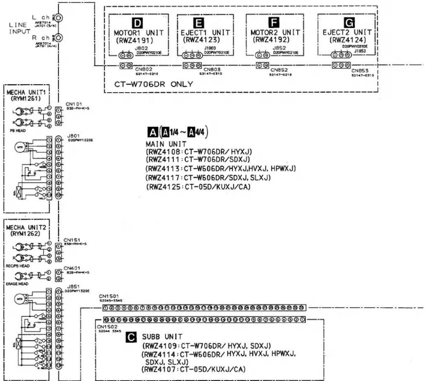 PIONEER CT-05D - OVERALL WIRING DIAGRAM - 1