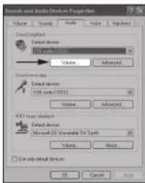 Sound and Audio Devices Properties Value Sound Audio Value Hcode Sound playback Audio device USB audio (1000) Volume Advanced Audio mode key Audio devices USB audio (1000) Volume Advanced HCT audio device Audio devices Microsoft Oil Available For Text Volume Hcode Use wireless devices OK Cancel Help