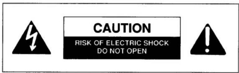 CAUTION RISK OF ELECTRIC SHOCK DO NOT OPEN
