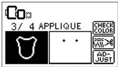 3/ 4 APPLIQUE CHECK COLOR W > B AD- JUST