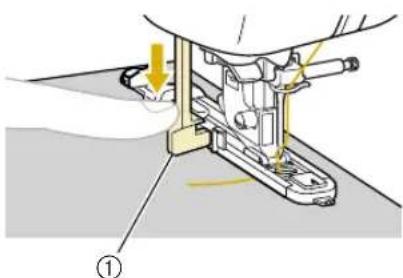 BABY LOCK Ellure BLR - Pull down the buttonhole lever as far as possible. - 1