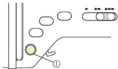 Technical diagram showing a mechanical or fluidic component with labeled parts and directional arrows indicating flow or movement.