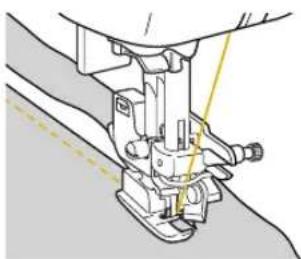 BABY LOCK Ellure BLR - Hook the connecting fork of the side cutter onto the needle clamp screw. - 8