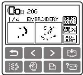206 1/4 EMBROIDERY CHECK COLOR W >8 AD- JUST