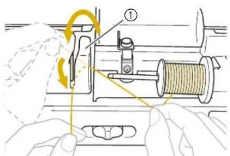 Technical diagram showing mechanical assembly with labeled component and directional arrows indicating motion or force